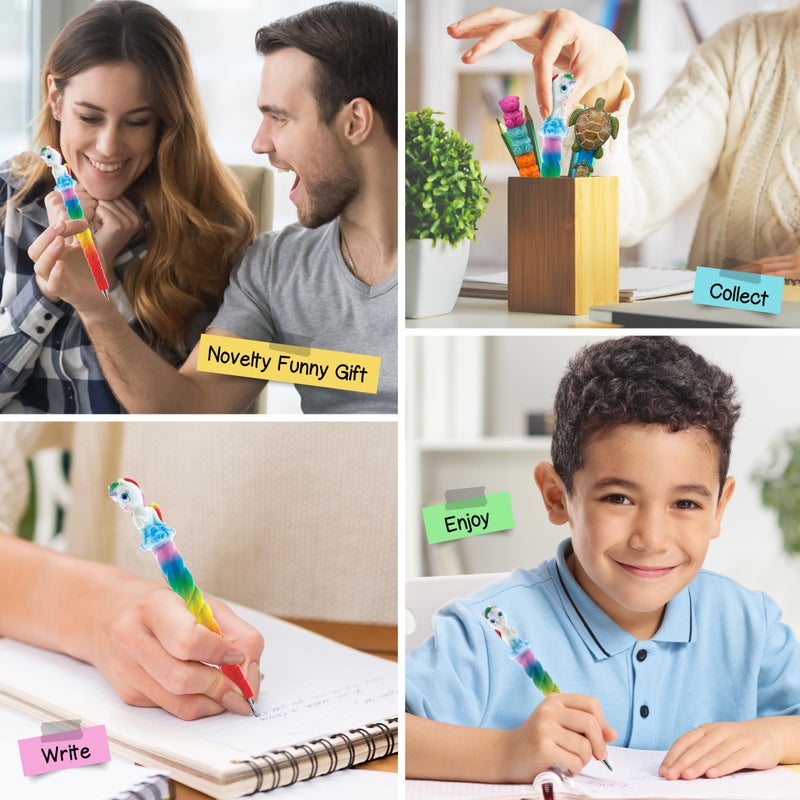 Planet Pens Rainbow Unicorn Novelty Pen - Cute & Unique Kids & Adults Office Supplies Ballpoint Pen, Fairy Tale Fantasy Writing Pen Instrument For School and Office - Image 4